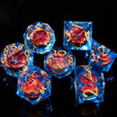 The Eye of Sauron - Handcrafted Sharp Edge Dice Set and Dice Case
