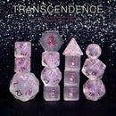 Transcendence Metallic Mauve Ink Mystics 14pc Dice Set by Kraken Dice
