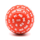 D100 (One Hundred Sided Dice) - Red/White