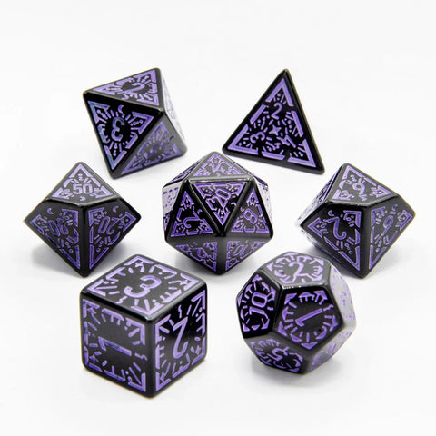 Twilight Curse - 7 Piece Polyhedral Dice Set + Dice Bag