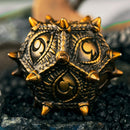 Awakened Wyrm - 7 Piece Metal Polyhedral Dice Set & Dice Case