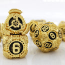 Artificers Mantle - 7 Piece Metal Polyhedral Dice Set & Dice Case