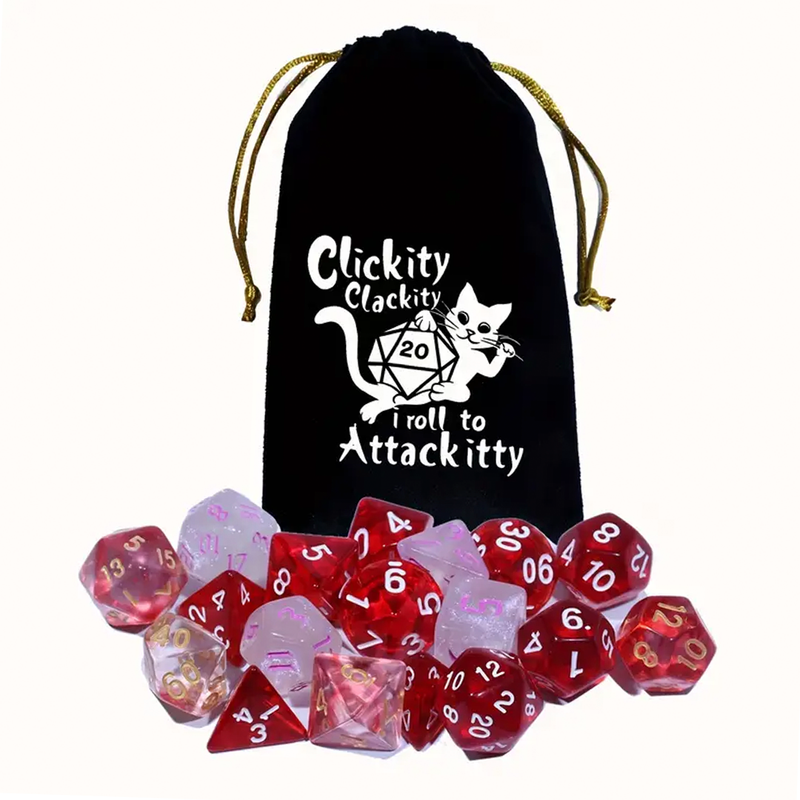 Clickity Clackity I Roll to Attackitty - Dice Bag