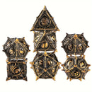 Awakened Wyrm - 7 Piece Metal Polyhedral Dice Set & Dice Case