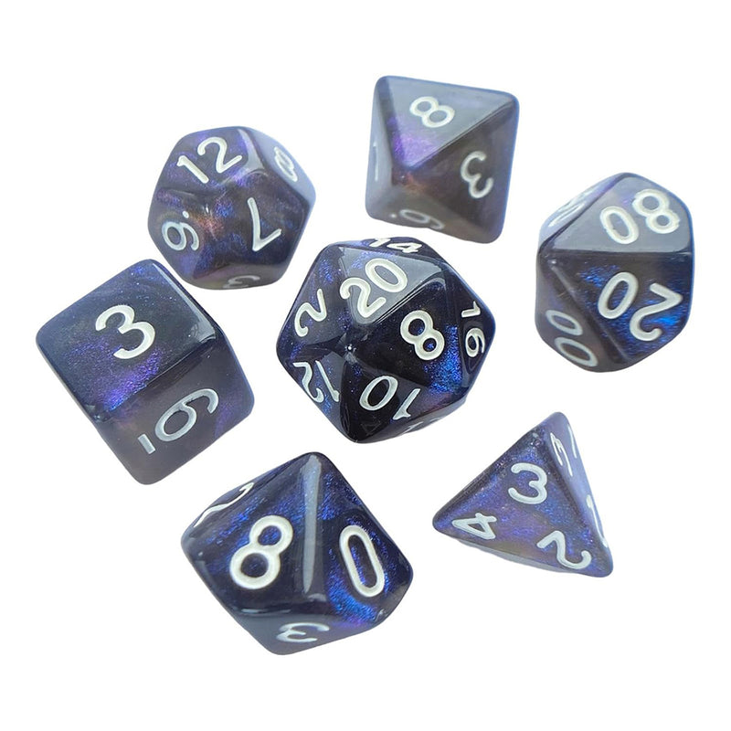 Galaxy - 7 Piece Polyhedral Dice Set + Dice Bag