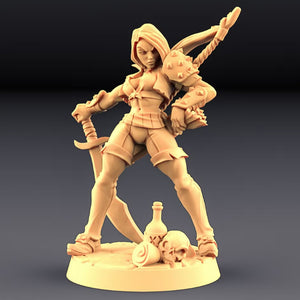 Aline the Bold - Human Rogue | BeaMini Print to Order Miniatures