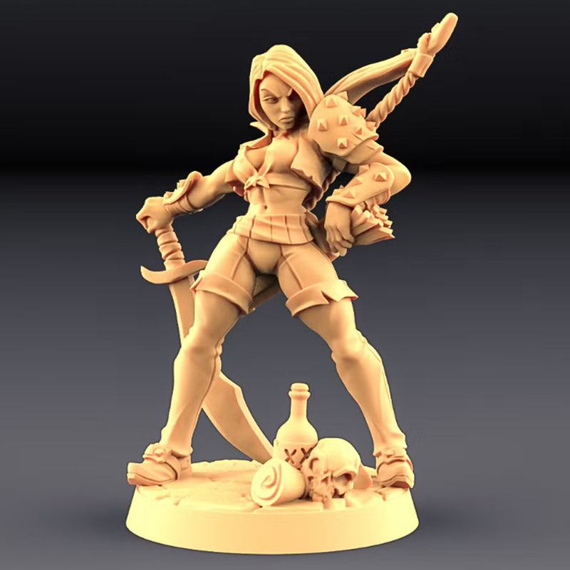 Aline the Bold - Human Rogue | BeaMini Print to Order Miniatures