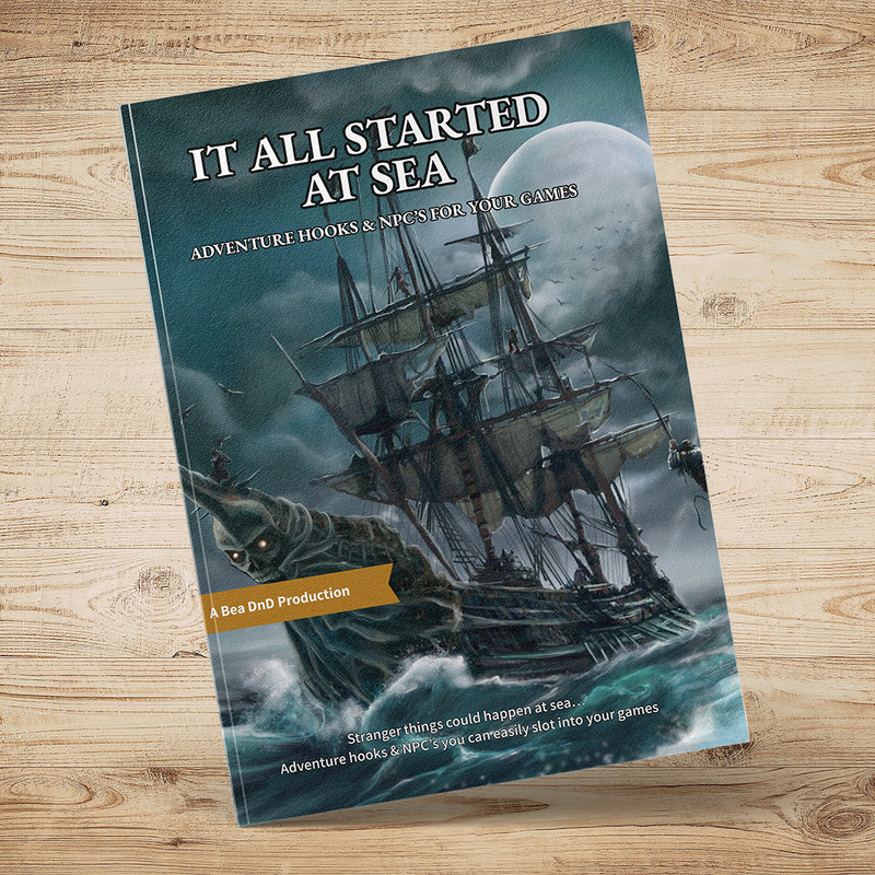 It All Started At Sea – Fantasy RPG Adventure Hooks (100 Hooks & 24 NPCs)
