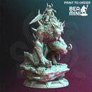 Werewolf Mounted Death Knight - Morian | BeaMini Print to Order Miniatures