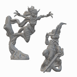 Tabaxi Rogues | BeaMini Unpainted RPG Miniatures