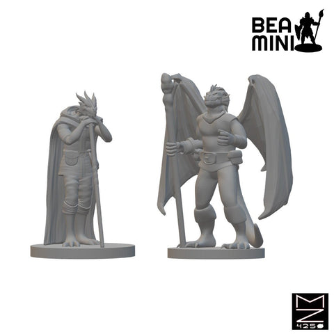 Dragonborn Druids | BeaMini Unpainted RPG Miniatures