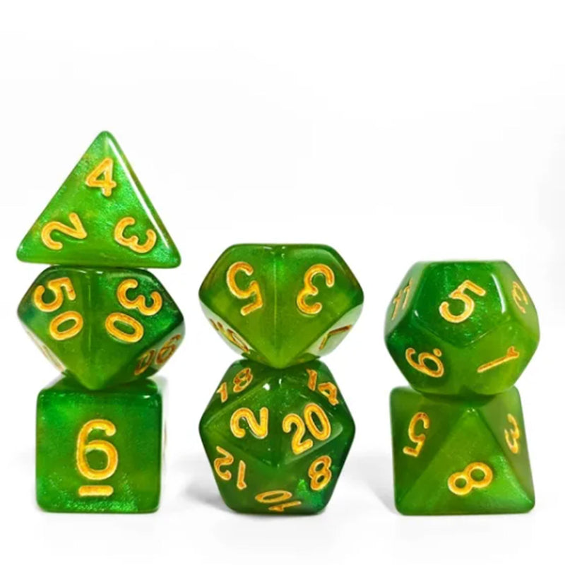 Envy of All - 7 Piece Polyhedral Dice Set + Dice Bag