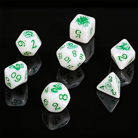 Errol - 7 Piece Polyhedral Dice Set + Dice Bag