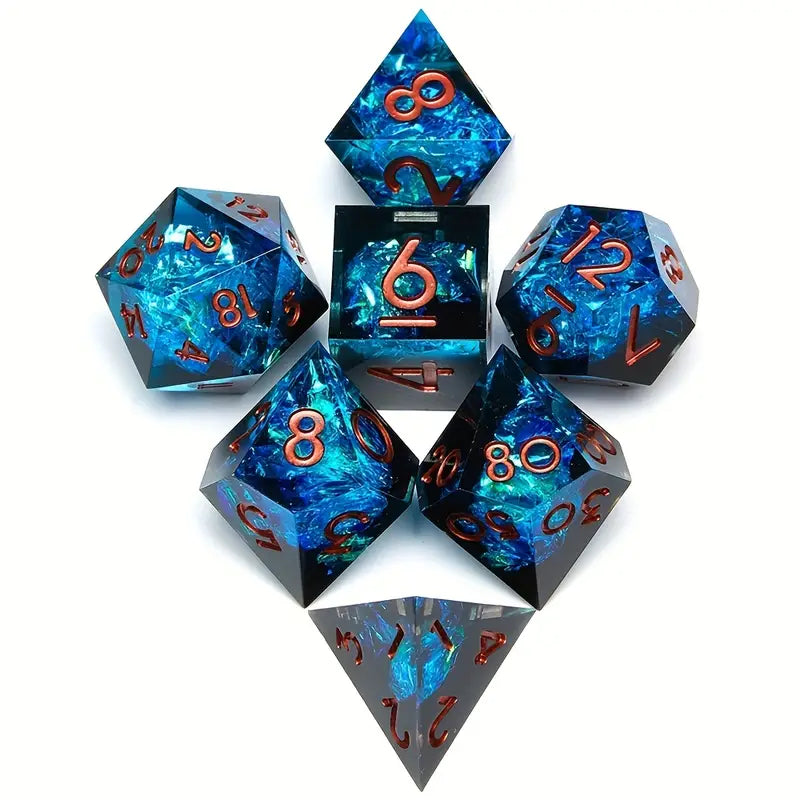 Persephone's Pride - Handcrafted Sharp Edge Dice Set