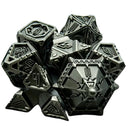 Geobomb - 7 Piece Metal Polyhedral Dice Set & Dice Case