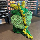 Handmade Crochet Dice Dragon - Green