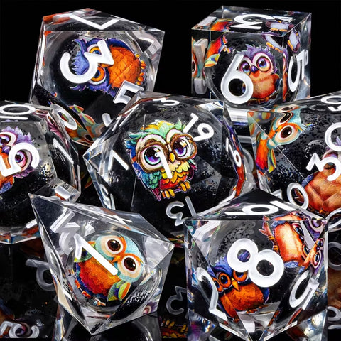 Hoot and a Half - Sharp Edge Liquid Core Dice