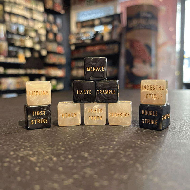 Magic: The Gathering Keyword Counter Dice (pack of 10) - Slate & Pearl