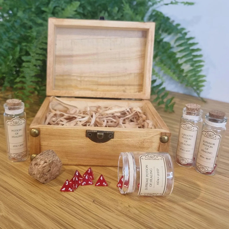 Throwable Health Potion Set - Healing Potion Dice with d4s