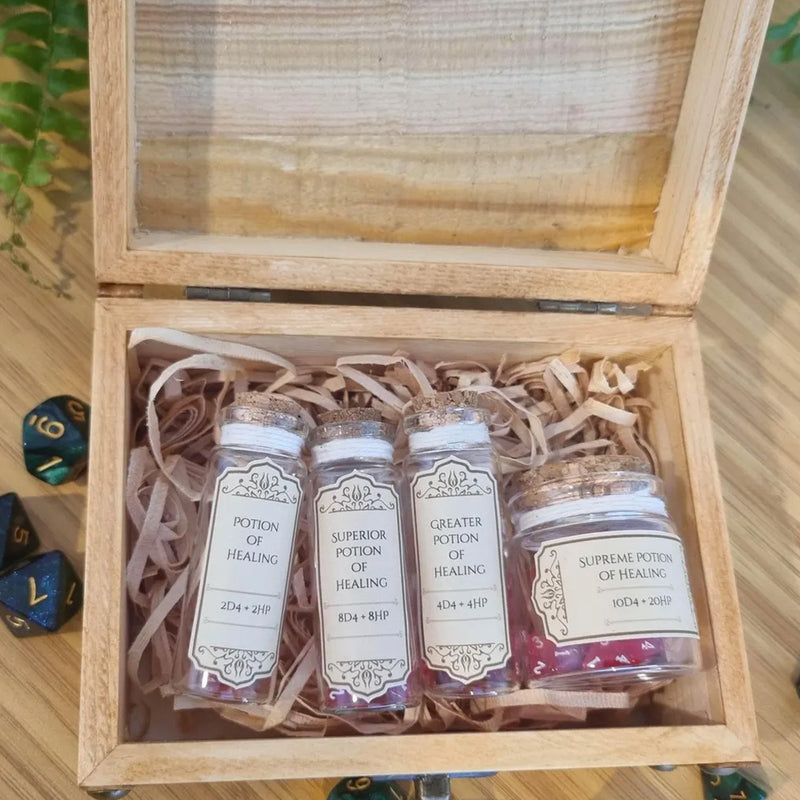 Throwable Health Potion Set - Healing Potion Dice with d4s
