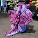 Handmade Crochet Dice Dragon - Light Purple