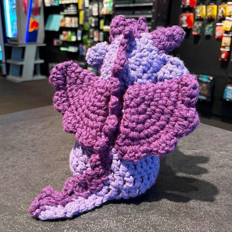 Handmade Crochet Dice Dragon - Light Purple
