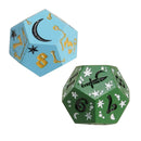 LPG Dual D12 Fate Dice - Mage (Aqua/Gold) & Rogue (Green/Black)