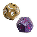 LPG Dual D12 Fate Dice - Mage (Gold/White) & Rogue (Purple/Pink)