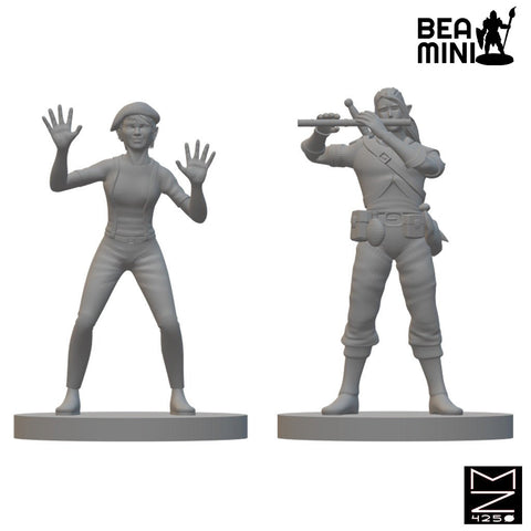 Elven Bards | BeaMini Unpainted RPG Miniatures