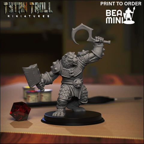 Werebear 8 | BeaMini Print to Order Miniature