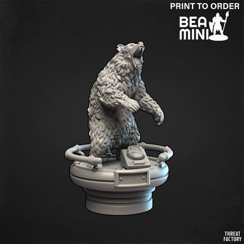 Stuffed Bear with Podium | BeaMini Print to Order Miniatures