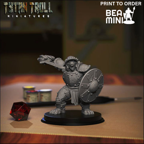 Werebear 2 | BeaMini Print to Order Miniature