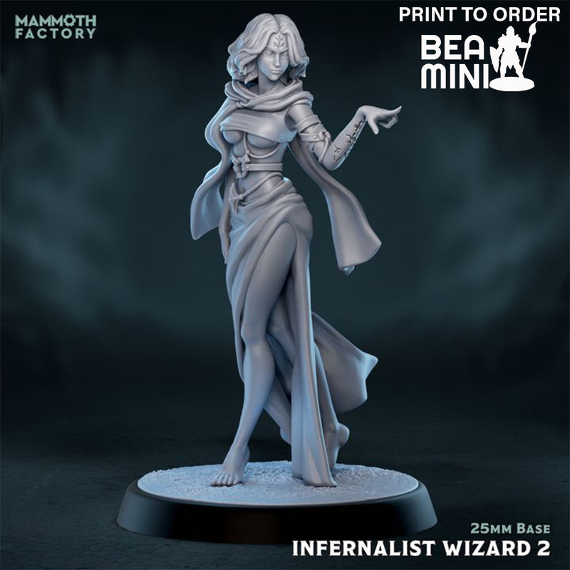 Infernalist Wizard 2 | BeaMini Print to Order Miniatures