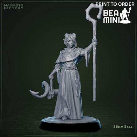 Tiefling Cleric (Female) | BeaMini Print to Order Miniatures