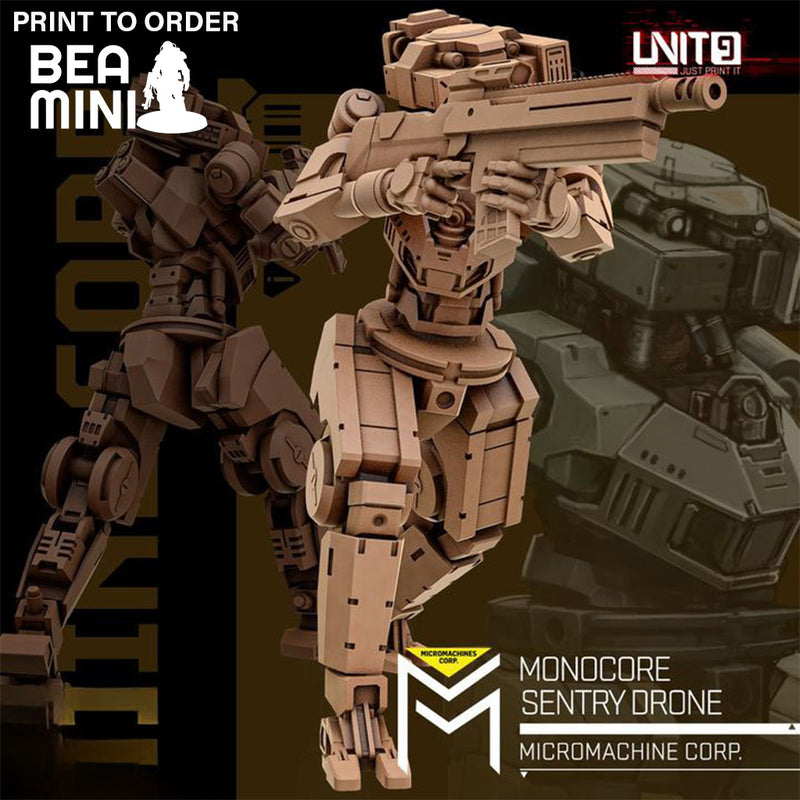 Monocore Sentry Drone 3 | BeaMini Print to Order Miniatures