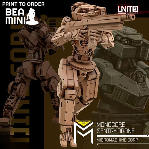 Monocore Sentry Drone 3 | BeaMini Print to Order Miniatures