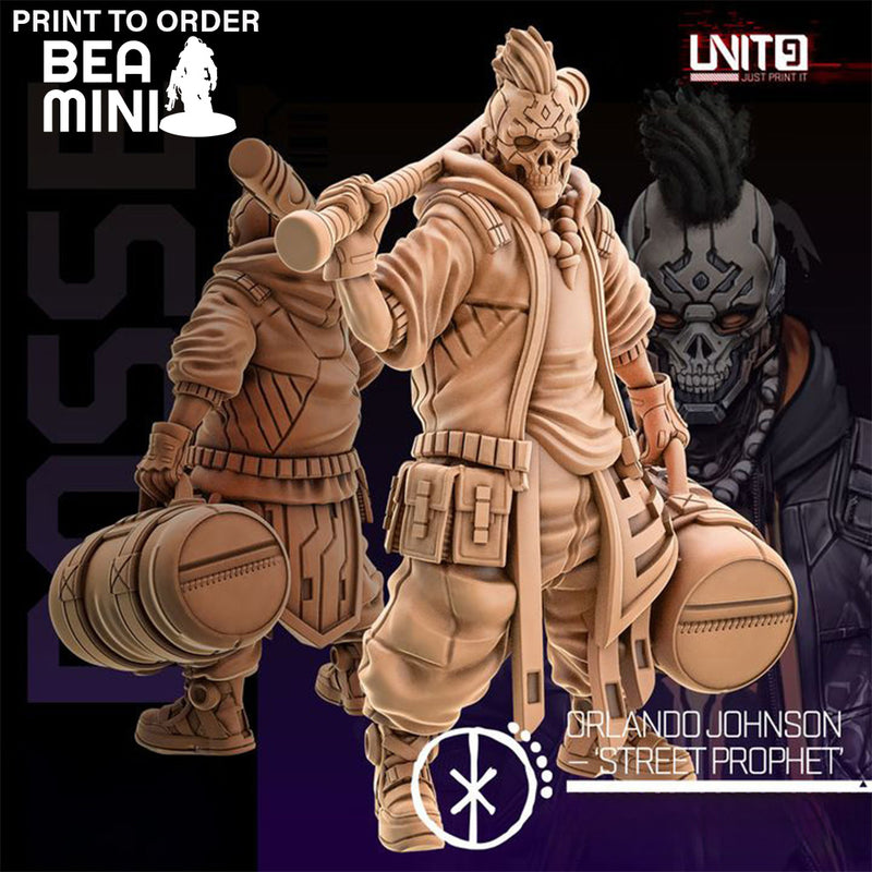 Orlando Johnson, Street Prophet | BeaMini Print to Order Miniatures