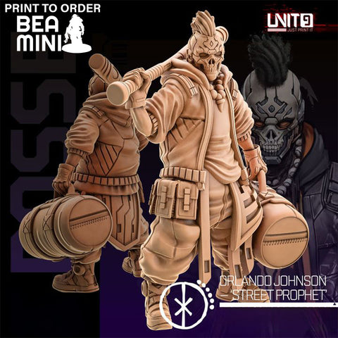 Orlando Johnson, Street Prophet | BeaMini Print to Order Miniatures