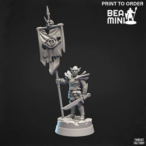Hobgoblin A - Banner Bearer | BeaMini Print to Order Miniatures