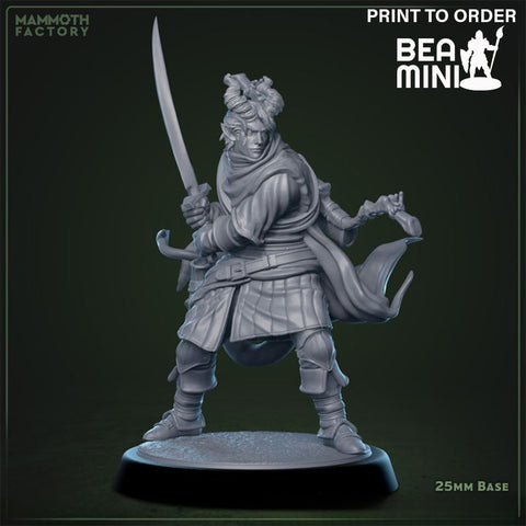 Tiefling Ranger | BeaMini Print to Order Miniatures