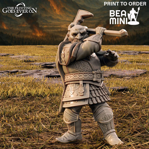 Odrin - Dwarven Fighter | BeaMini Print to Order Miniatures