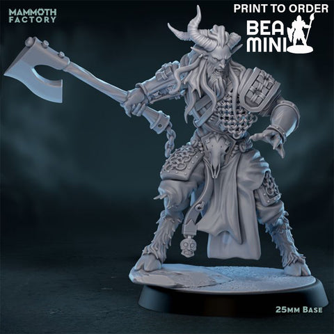 Half Beast Fighter 2 | BeaMini Print to Order Miniatures