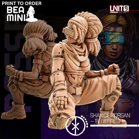 Shanice Morgan - Bluefire | BeaMini Print to Order Miniatures