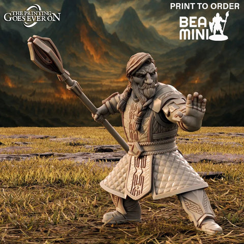 Durgil - Dwarven Cleric | BeaMini Print to Order Miniatures
