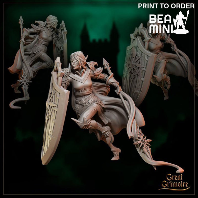 Svein, Elven Paladin | BeaMini Print to Order Miniatures