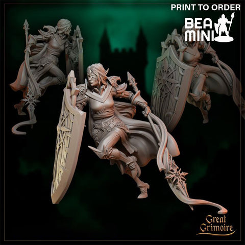Svein, Elven Paladin | BeaMini Print to Order Miniatures