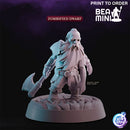 Zombified Dwarf | BeaMini Print to Order Miniatures