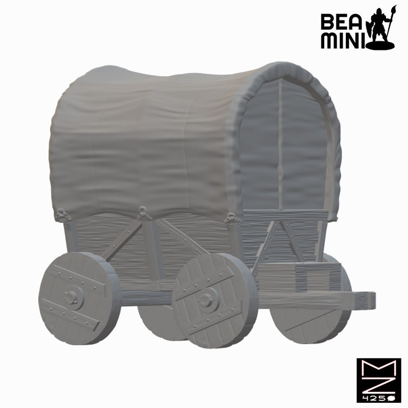 Covered Wagon | BeaMini Unpainted RPG Miniatures