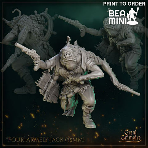 "Four-Armed" Jack | BeaMini Print to Order Miniatures