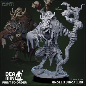 Gnoll Ruincaller | BeaMini Print to Order Miniatures
